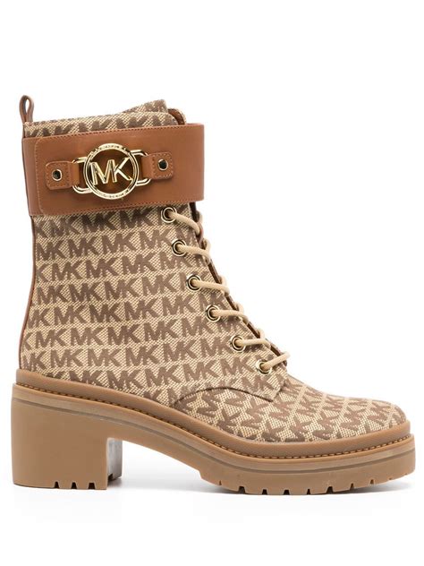 michael kors ankle boot with gold buckles